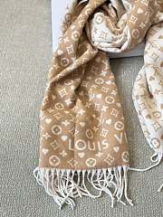 Fortok Louis Vuitton Jacquard Scarf Black & Beige 70x180cm - 5