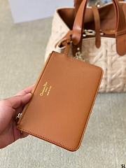 Fortok Dior Toujours Bag Beige Graphic Cannage Raffia 30x20cm - 6