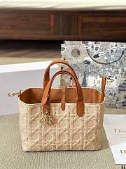 Fortok Dior Toujours Bag Beige Graphic Cannage Raffia 30x20cm - 4