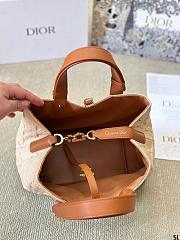 Fortok Dior Toujours Bag Beige Graphic Cannage Raffia 30x20cm - 3