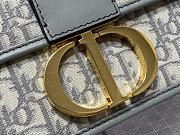 Fortok Dior 30 Montaigne Bag Grey Oblique Jacquard and Smooth Calfskin 24×17×8cm - 2
