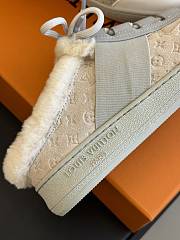 Fortok Louis Vuitton Lou Open Back Sneakers Beige & Grey - 3