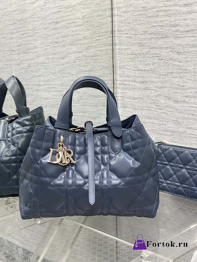 Fortok Dior Toujours Bag Dark Blue 28.5x19x21cm - 1