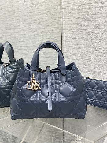 Fortok Dior Toujours Bag Dark Blue 28.5x19x21cm