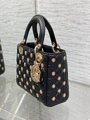 Fortok Dior Lady Sun Studded Bag Black 20cm - 2