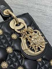 Fortok Dior Lady Sun Studded Bag Black 20cm - 3