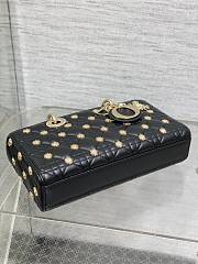 Fortok Dior Lady D-Joy Sun Studded Bag Black 26cm - 4
