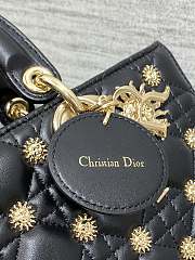 Fortok Dior Lady D-Joy Sun Studded Bag Black 26cm - 5