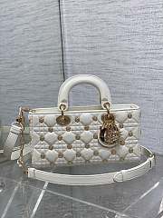 Fortok Dior Lady D-Joy Sun Studded Bag White 26cm - 1