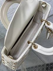 Fortok Dior Lady D-Joy Sun Studded Bag White 26cm - 2