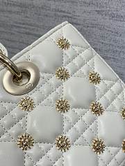 Fortok Dior Lady D-Joy Sun Studded Bag White 26cm - 3