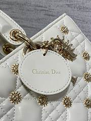 Fortok Dior Lady D-Joy Sun Studded Bag White 26cm - 6