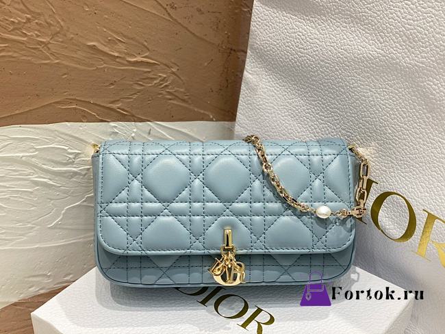 Fortok Dior My Dior Talk Phone Pouch Blue 18.5x10x4cm  - 1