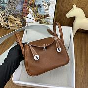 Fortok Hermes Mini Lindy Barenia Faubourg Leather Bag 19cm - 3