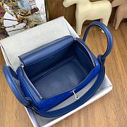 Fortok Hermes Swift Lindy Suede With Blue And Silver Buckle 26cm - 4