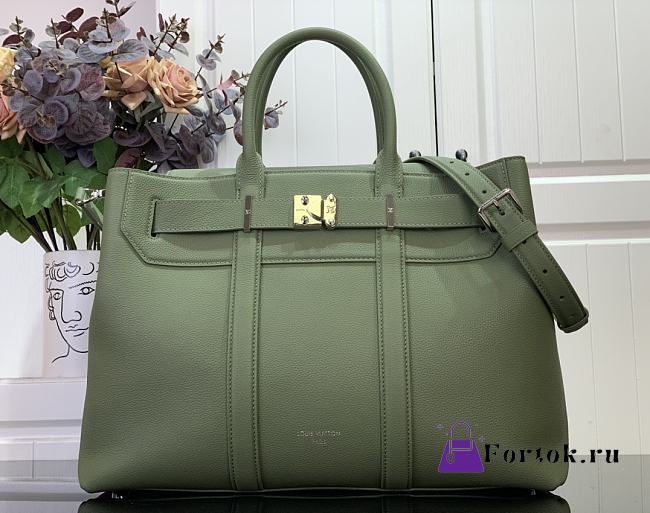 Fortok Louis Vuitton Georges Tote MM Bag Green M11664 41x29x14cm - 1