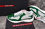 Fortok Prada America's Cup Green Patent Leather and Grey Technical Fabric Sneakers - 5