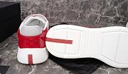 Fortok Prada America's Cup Red Patent Leather and Grey Technical Fabric Sneakers - 6