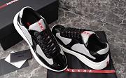Fortok Prada America's Cup Black Patent Leather and Grey Technical Fabric Sneakers - 3