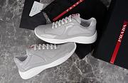 Fortok Prada America's Cup Grey Patent Leather and Technical Fabric Sneakers - 1