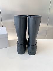 Fortok Celine Catwalk Arc de Triomphe Rain Boots Black - 5