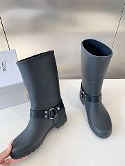 Fortok Celine Catwalk Arc de Triomphe Rain Boots Black - 2