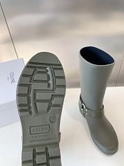 Fortok Celine Catwalk Arc de Triomphe Rain Boots Green Khaki - 4