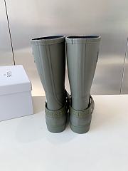 Fortok Celine Catwalk Arc de Triomphe Rain Boots Green Khaki - 3
