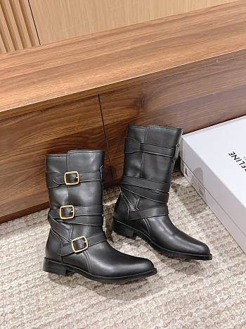 Fortok Celine Arc De Triomphe Punk Boots Black