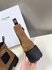 Fortok Celine Triomphe Rangers Chelsea Boots in Brown Suede Calfskin - 5