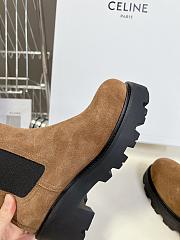 Fortok Celine Triomphe Rangers Chelsea Boots in Brown Suede Calfskin - 3