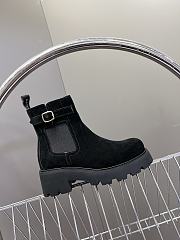 Fortok Celine Triomphe Rangers Chelsea Boots in Black Suede Calfskin - 1