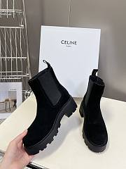 Fortok Celine Triomphe Rangers Chelsea Boots in Black Suede Calfskin - 6