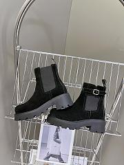 Fortok Celine Triomphe Rangers Chelsea Boots in Black Suede Calfskin - 5
