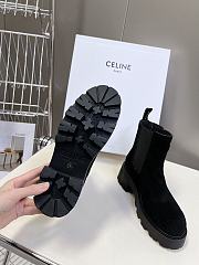 Fortok Celine Triomphe Rangers Chelsea Boots in Black Suede Calfskin - 2