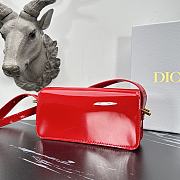 Fortok Dior Miss Flap Bag Red Patent Calfskin 22x11x6cm - 3