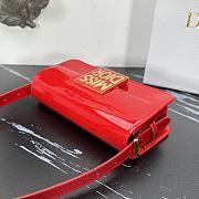 Fortok Dior Miss Flap Bag Red Patent Calfskin 22x11x6cm - 4