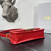 Fortok Dior Miss Flap Bag Red Patent Calfskin 22x11x6cm - 5