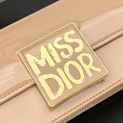 Fortok Dior Miss Flap Bag Beige Patent Calfskin 22x11x6cm - 6