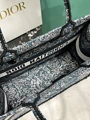 Fortok Dior Lucky Star Embroidery Pattern Book Tote Green 36x18x28cm  - 2