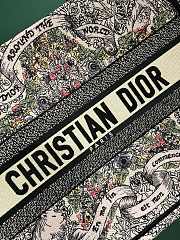 Fortok Dior Lucky Star Embroidery Pattern Book Tote Multicolor 36x18x28cm  - 5