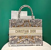Fortok Dior Lucky Star Embroidery Pattern Book Tote Yellow 36x18x28cm  - 1
