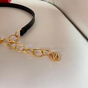 Fortok Valentino Garavani Vlogo Moon Leather Belt in Black With Gold/ Silver Buckle - 5