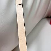Fortok Valentino Garavani Vlogo Moon Leather Belt in Beige With Gold/ Silver Buckle - 2