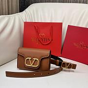Fortok Valentino Waist Bag Brown 12.5x8.5cm - 1