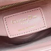 Fortok Dior Lady Dior Bag Cannage Leather Pink 17cm  - 5
