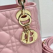 Fortok Dior Lady Dior Bag Cannage Leather Pink 17cm  - 6