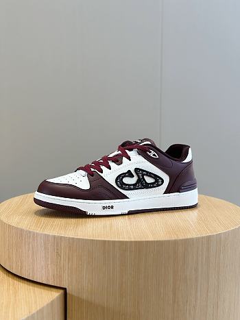 Fortok Dior B57 High Top Sneakers Burgundy
