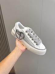 Fortok Dior B33 Gray Smooth Calfskin and Dior Oblique Jacquard Leather Low Top Sneakers - 4