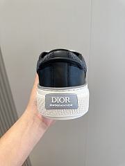 Fortok Dior B33 Black Smooth Calfskin and Dior Oblique Jacquard Leather Low Top Sneakers - 5